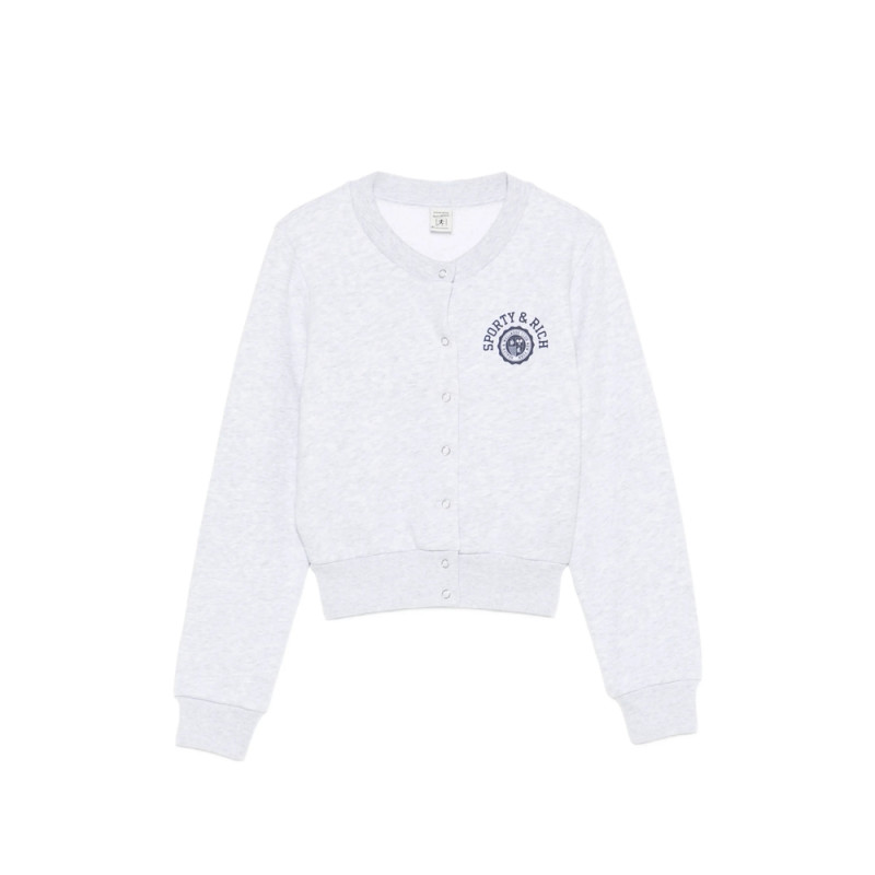 Sporty & Rich Logo-print Cropped Sweatshirt