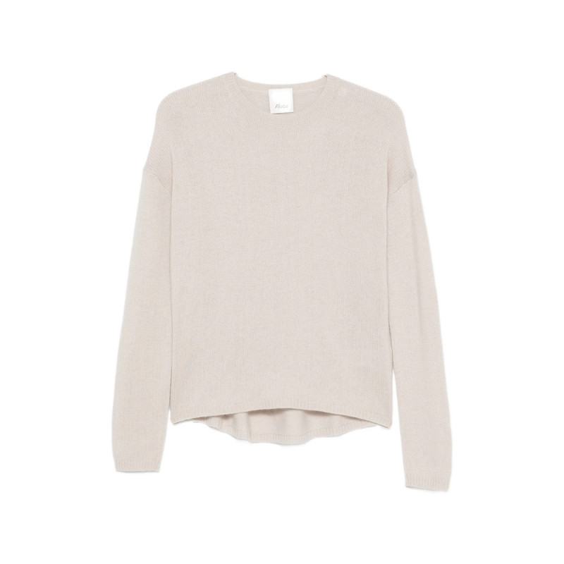Allude Ribbed-knit Drop-shoulder Cashmere Sweater