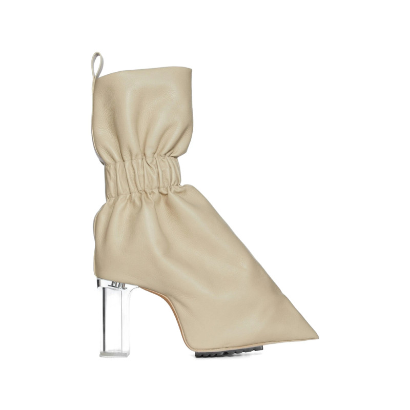 Rick Owens Taquito Ruched Leather Boots