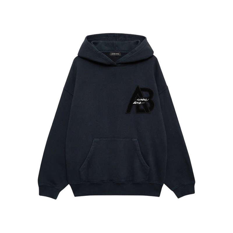 Anine Bing The Jaci Logo-appliqué Hoodie