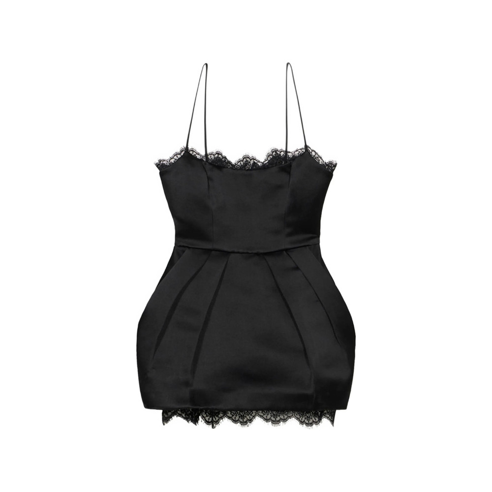 Blumarine Lace-trim Balloon Mini Dress