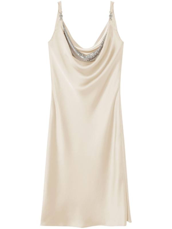 Metal Mesh slip midi dress