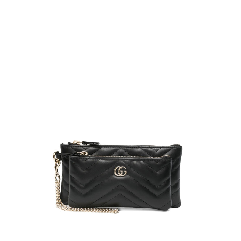 Gucci Quilted Chain Clutch Bag