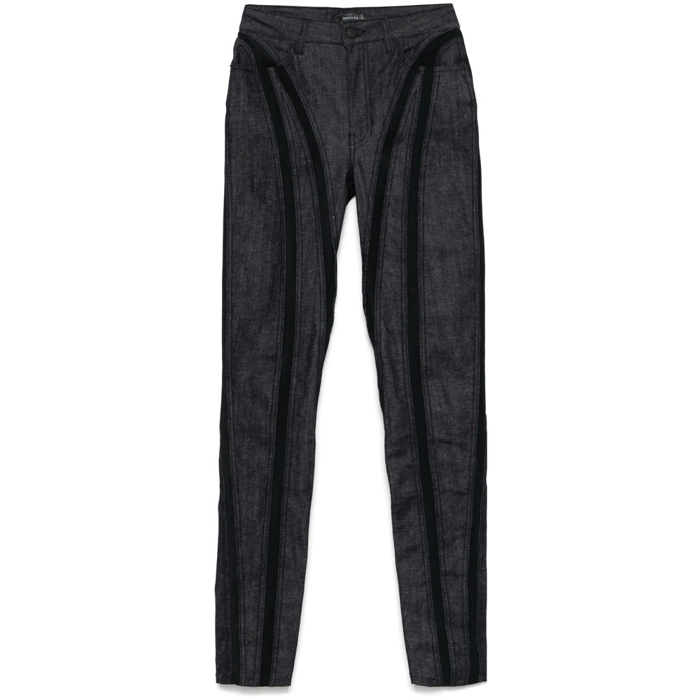 Mugler Mesh-panel Skinny Jeans
