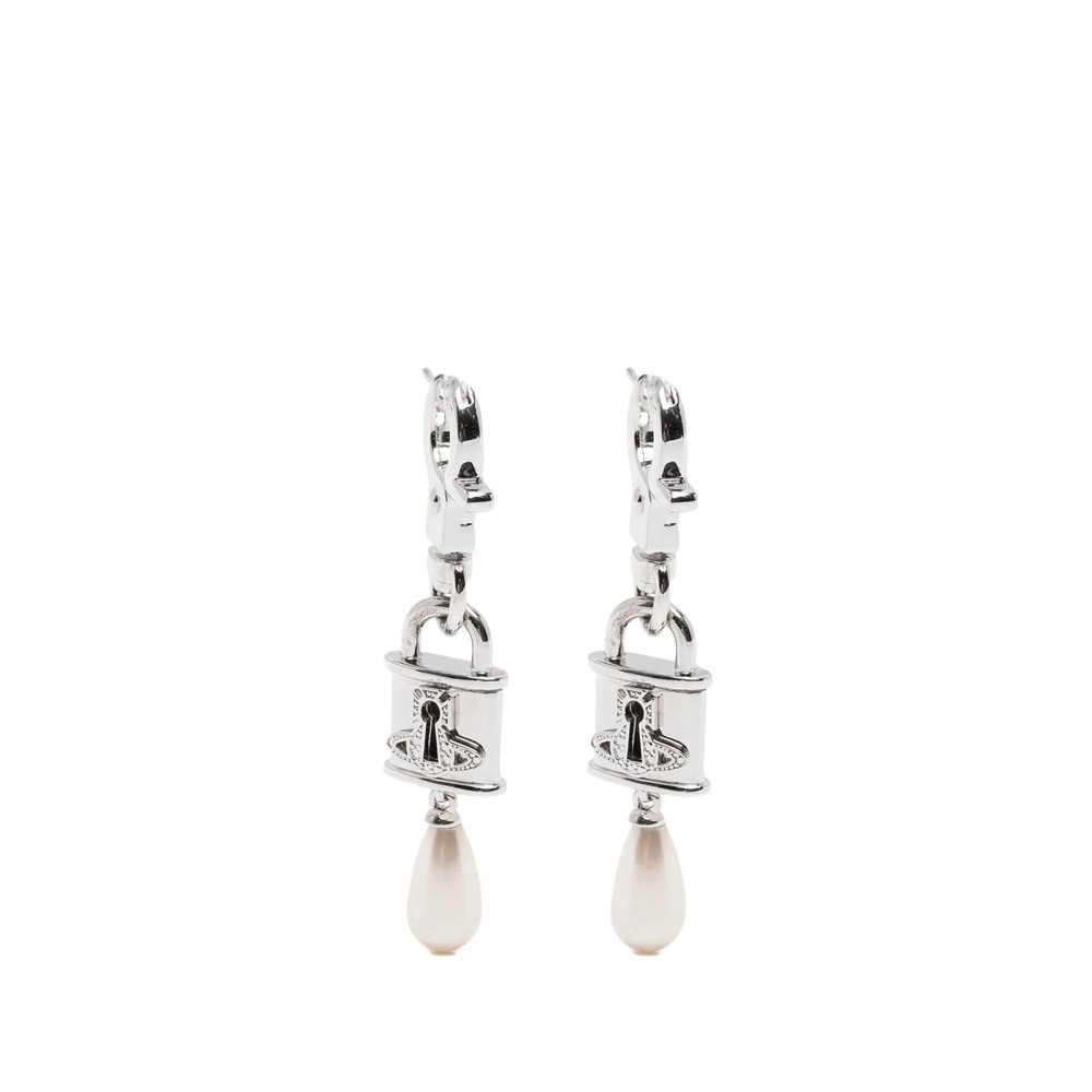 Vivienne Westwood Small Celestia Orb Padlock Earrings