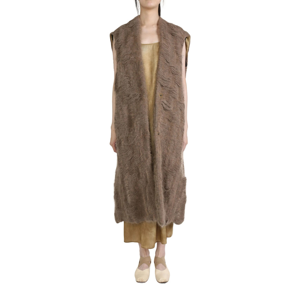 Uma Wang Long Coat In Mixed Wool