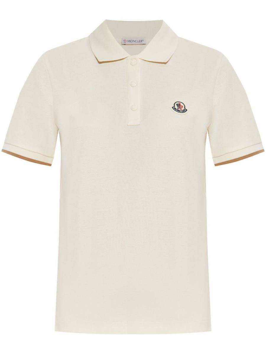 logo-patch polo shirt