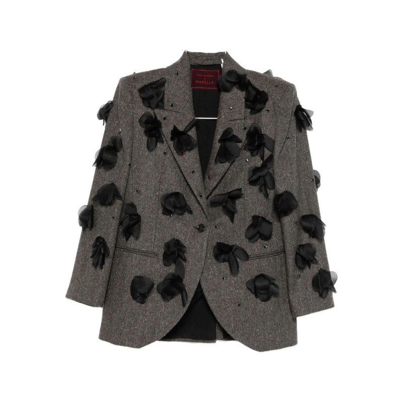 Stella Maxwell For Marella Floral-appliqué Jacket