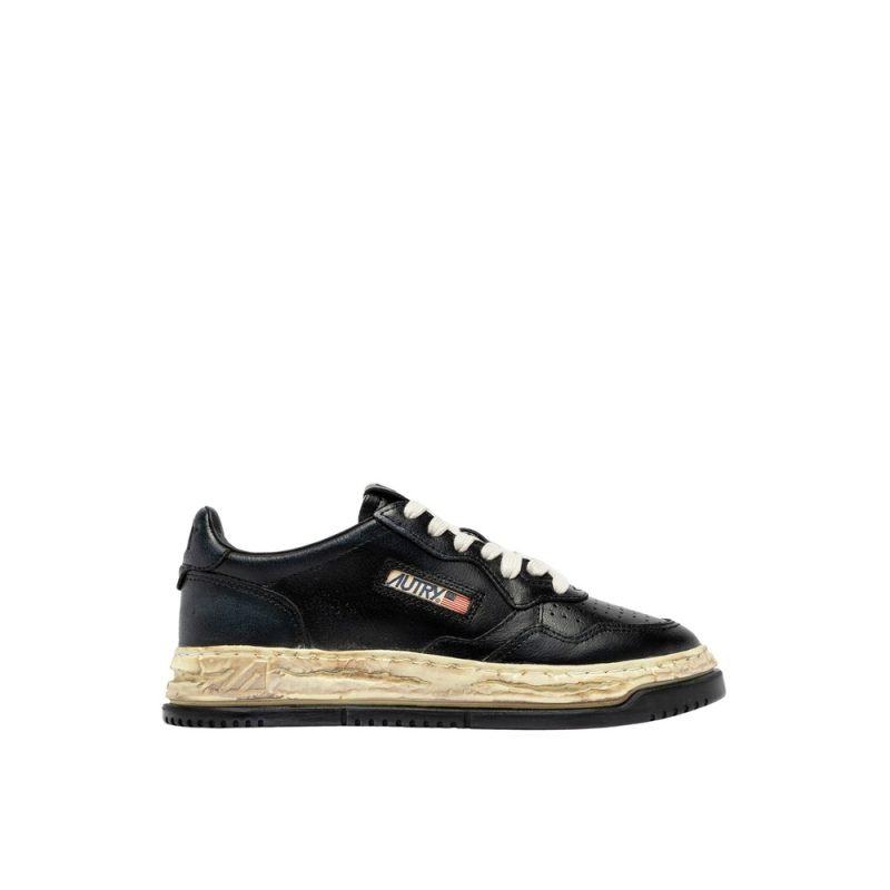 Maison Mihara X Autry Leather Distressed-sole Sneakers