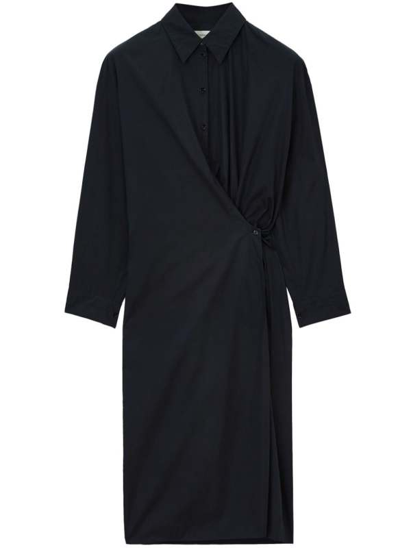 twist-detailing midi dress