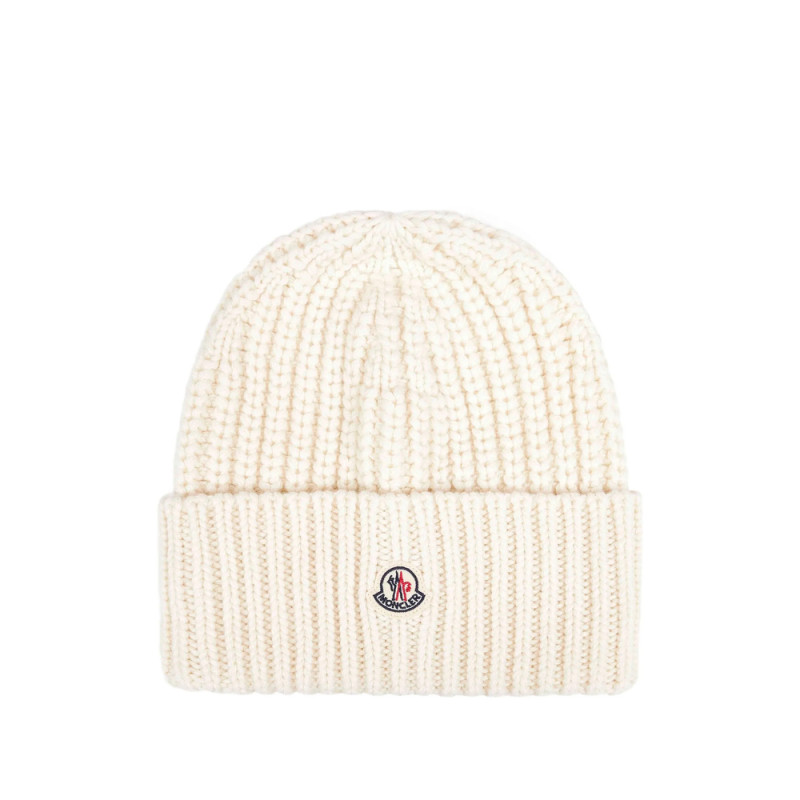 Moncler Ribbed Logo-patch Beanie