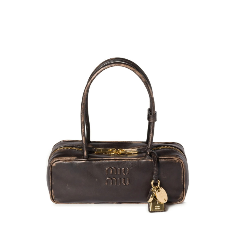 Miu Miu Beau Logo-embossed Tote Bag