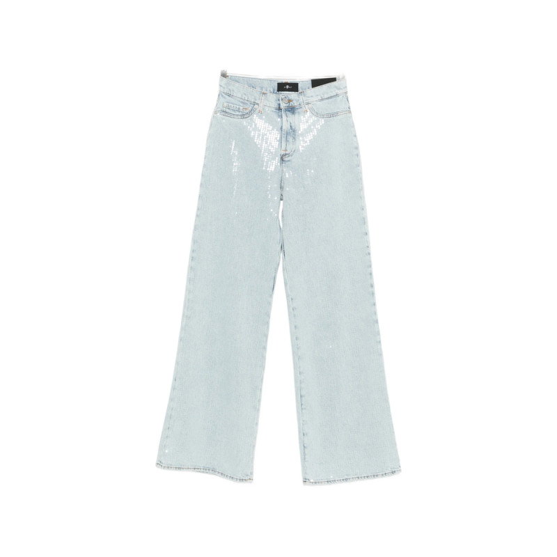 7 For All Mankind Sequin Straight-leg Jeans