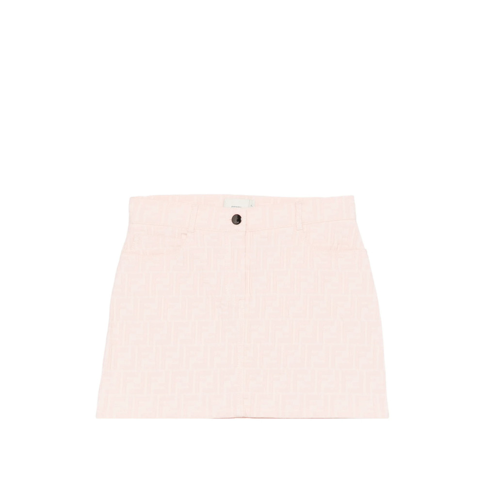 Fendi Logo-pattern Button-fastening Skirt