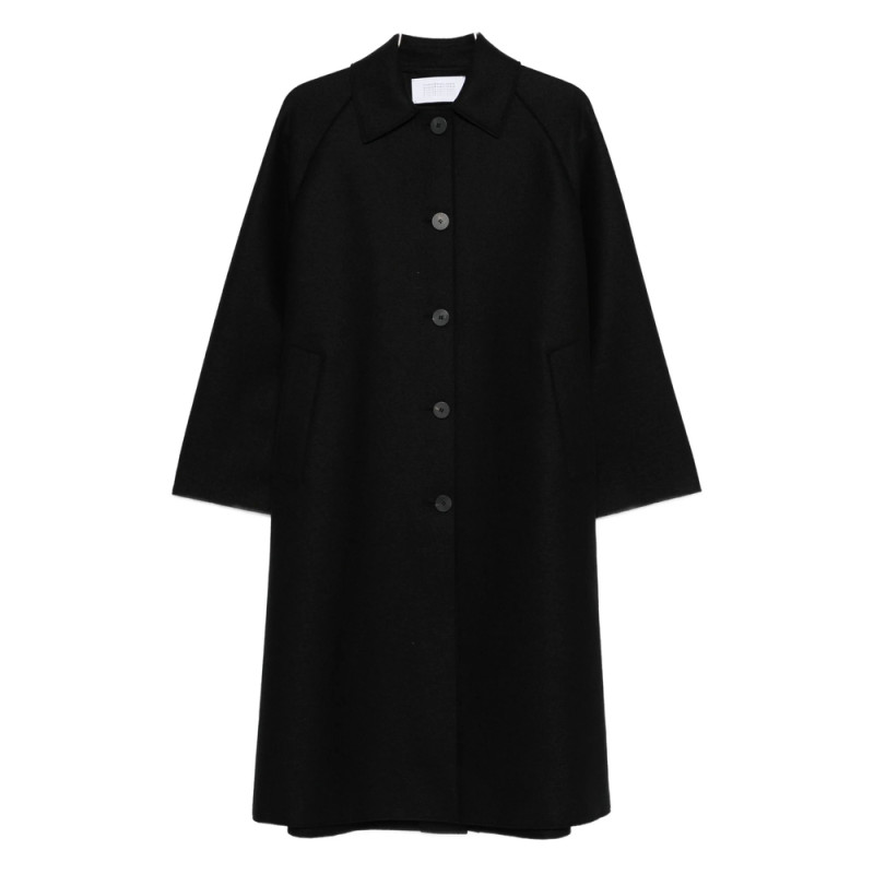Harris Wharf London Balmacaan Raglan-sleeve Button Coat