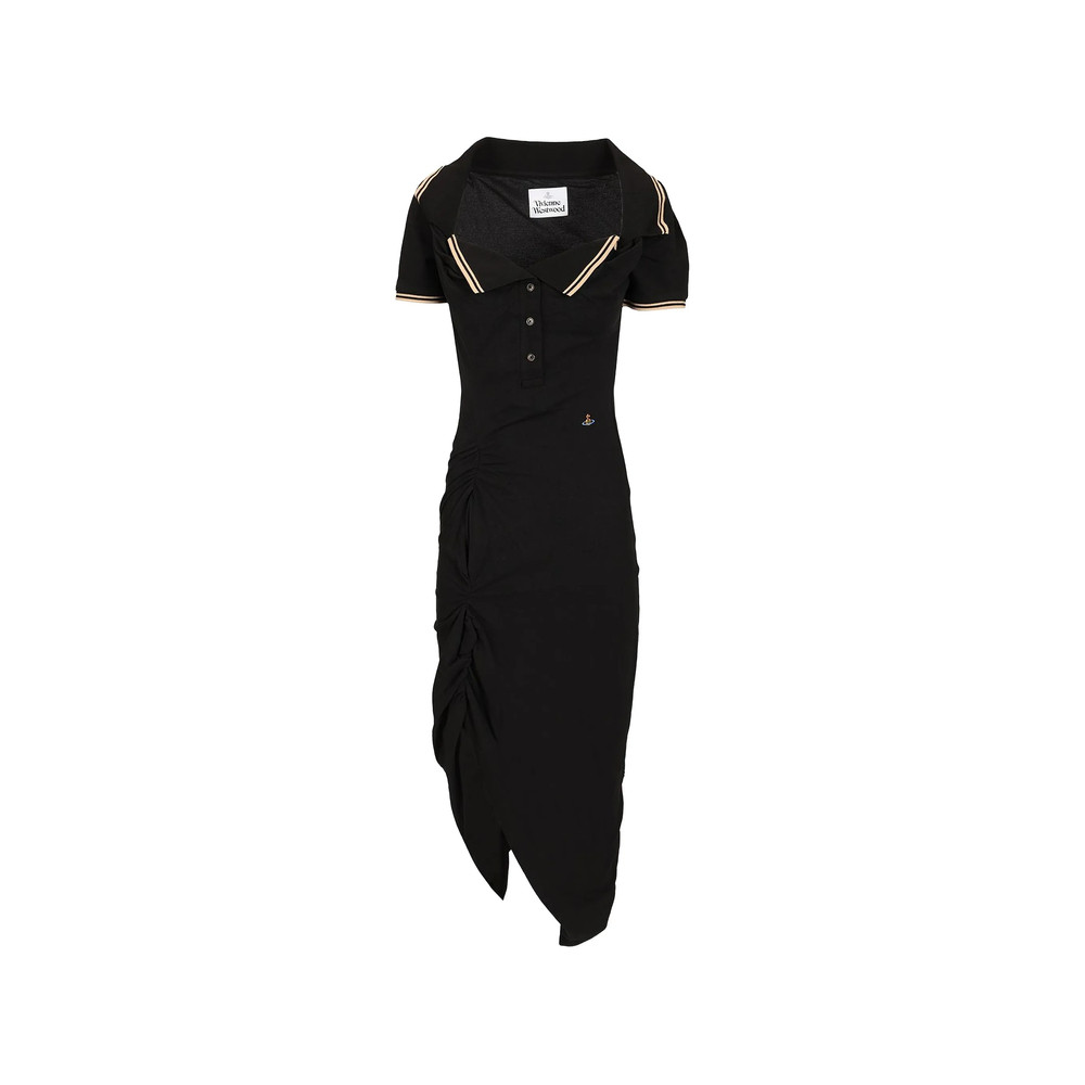 Vivienne Westwood Long Monday Pulling Polo-collar Midi Dress