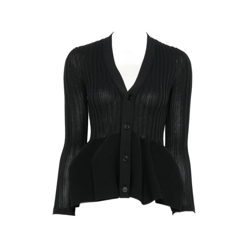 Cfcl Pottery Ribbed Peplum Cardigan
