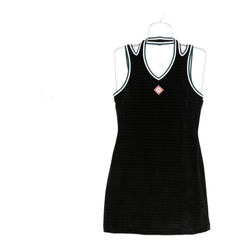 Casablanca Ribbed Sleeveless Dress