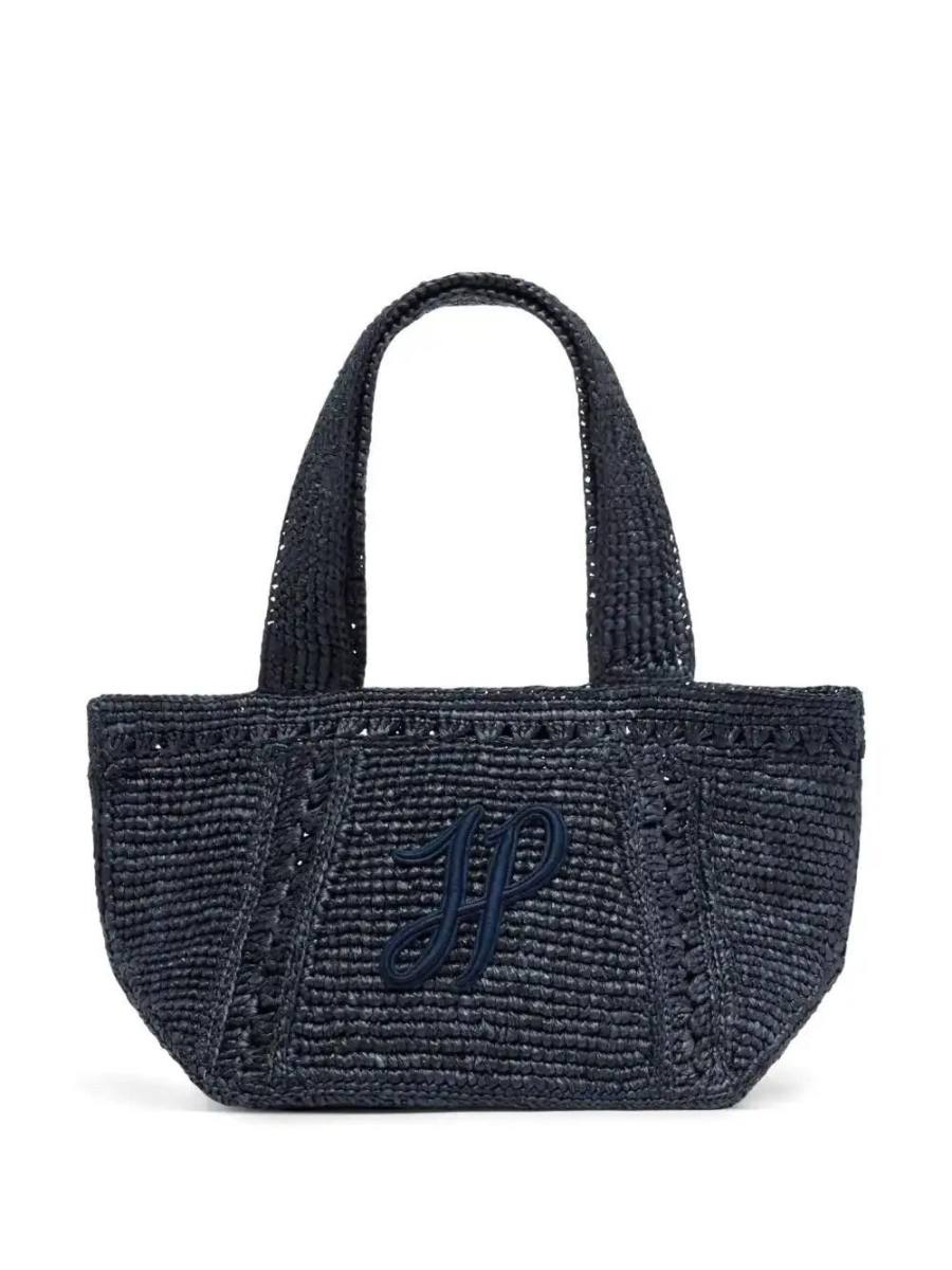 small JP monogram trapeze-design tote bag