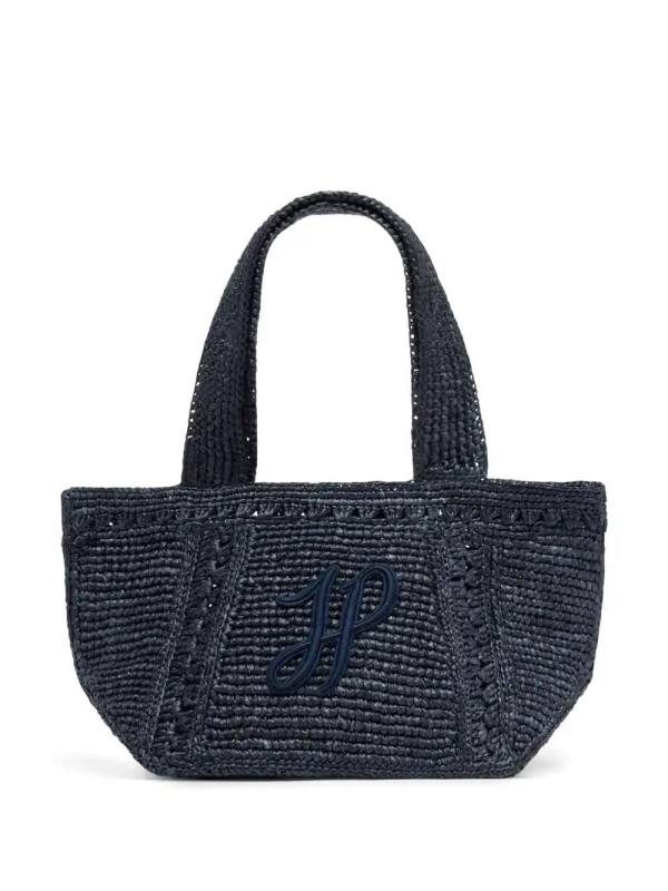 small JP monogram trapeze-design tote bag