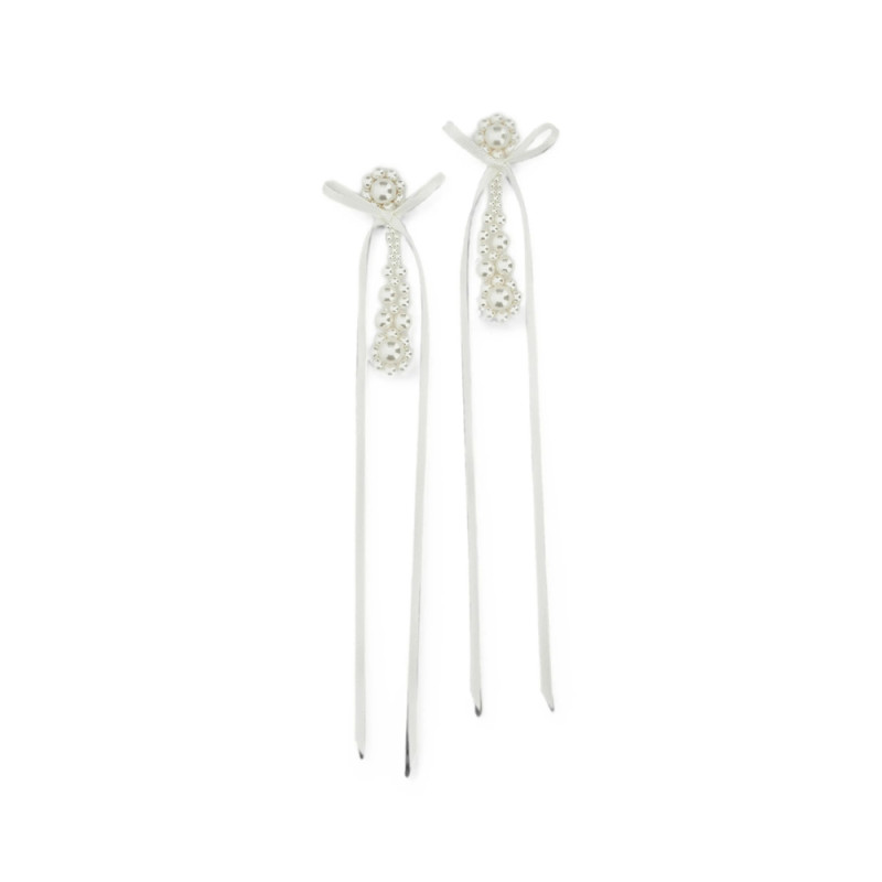 Simone Rocha Victorian Bow-detail Faux-pearl Earrings