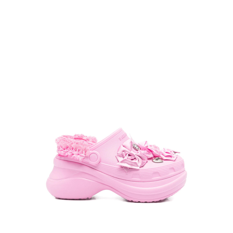 Balenciaga Flower Embellished Mules