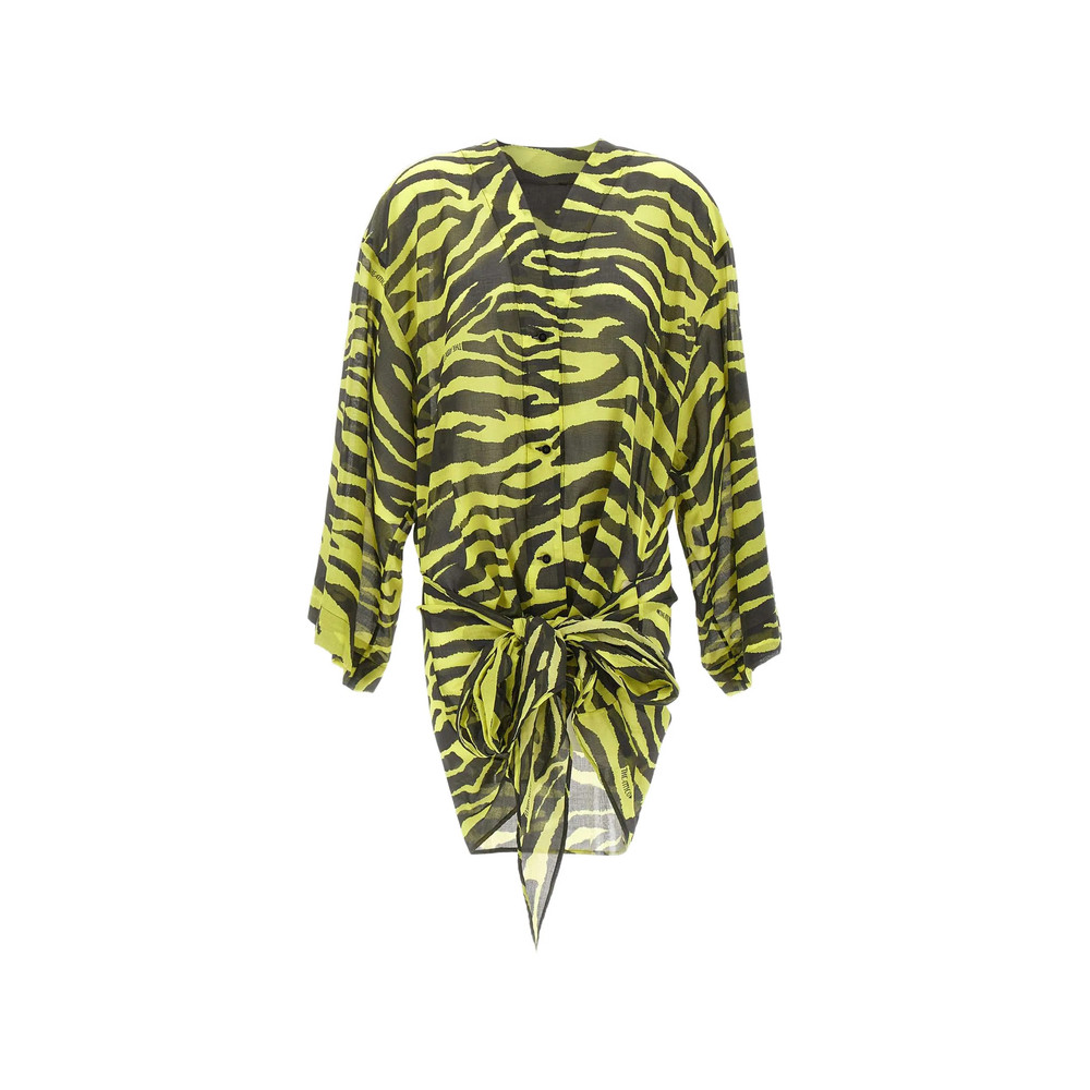 The Attico Zebra-print Wrap-style Dress