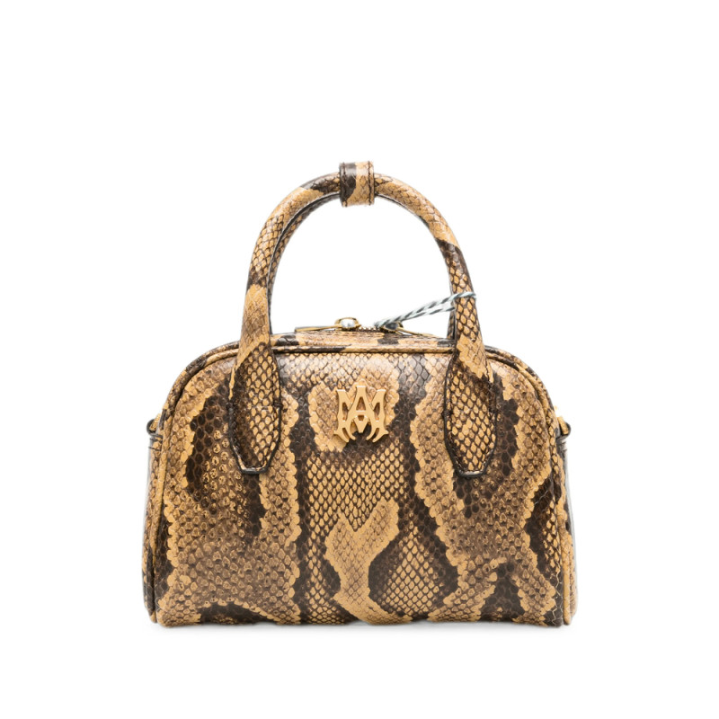 Amiri Micro MA Snake-effect Logo-plaque Mini Bag