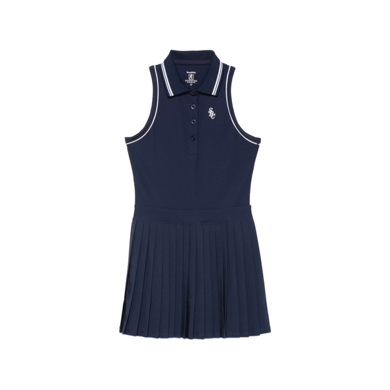 Sporty & Rich Pleated Sleeveless Mini Dress