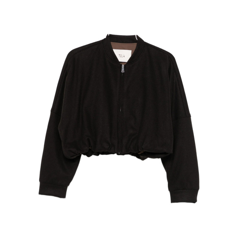 Tela Crop-length Bomber Jacket