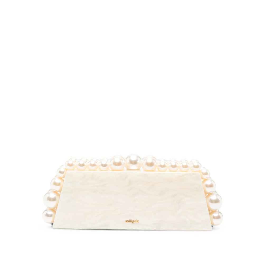 Cult Gaia Eos Lungo Faux-pearl Marbled Clutch Bag