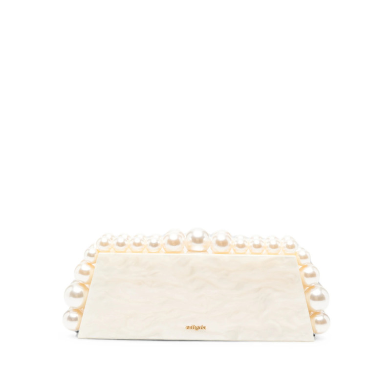 Cult Gaia Eos Lungo Faux-pearl Marbled Clutch Bag