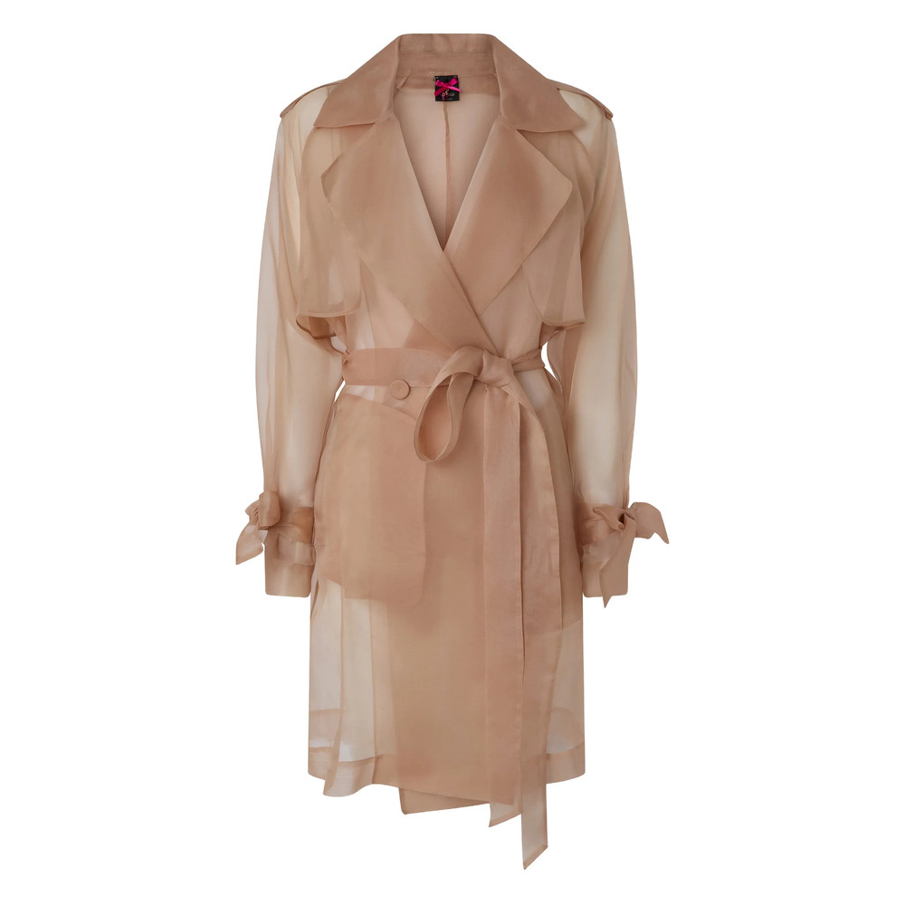 Pinko Belted Silk Coat