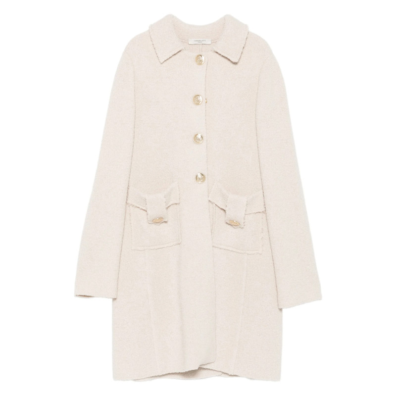 Charlott Single-breasted Flap-pocket Coat