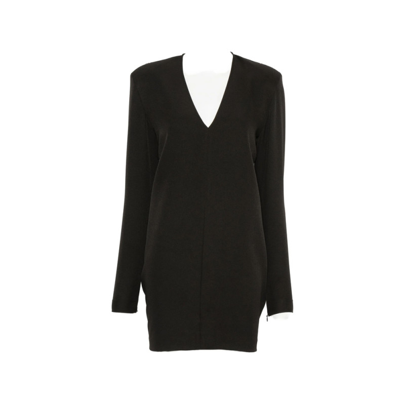 Federica Tosi Padded-shoulder V-neck Mini Dress