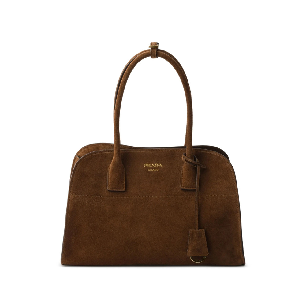 Prada Medium Suede Tote Bag