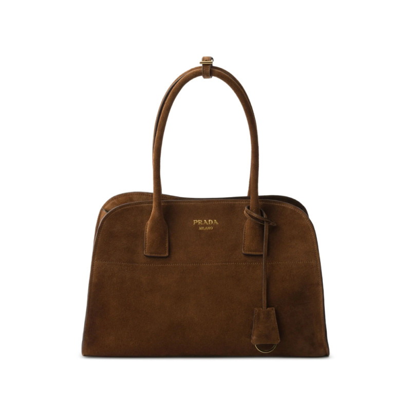 Prada Medium Suede Tote Bag