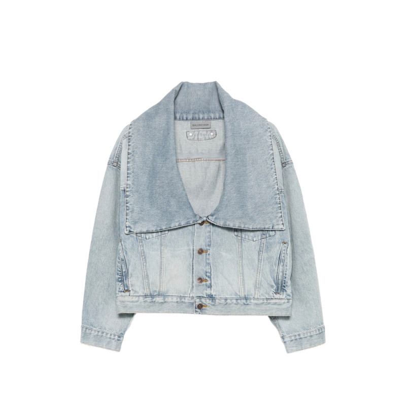 Balenciaga Oversized-collar Denim Jacket
