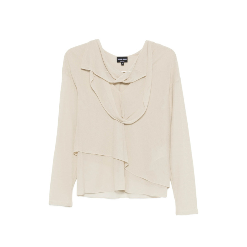 Giorgio Armani Draped Layered Blouse