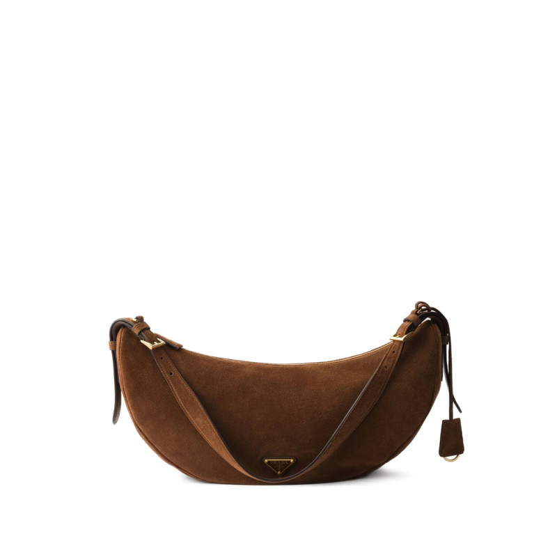 Prada Large Suede Shoulder Bag