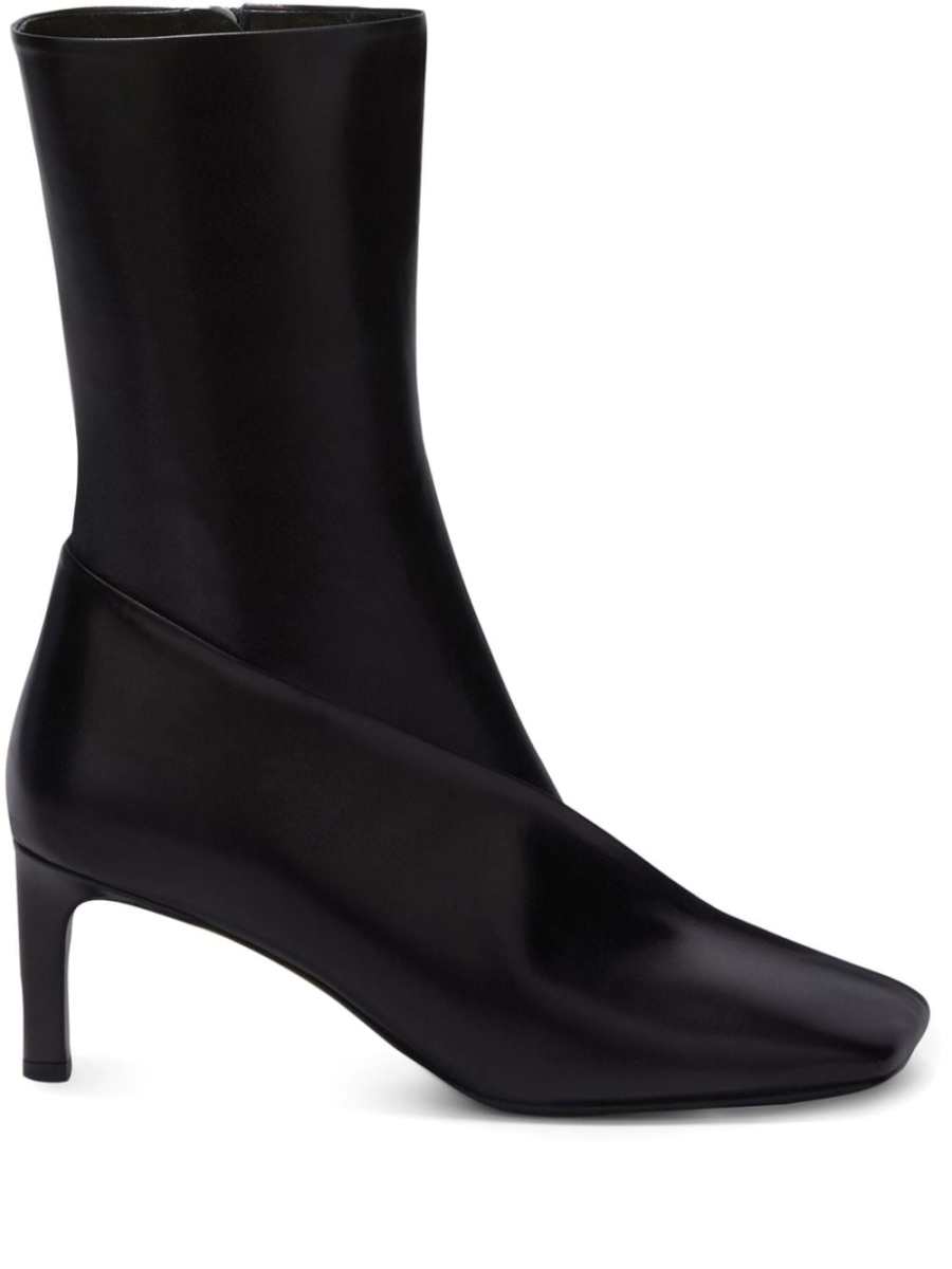 square-toe ankle boots