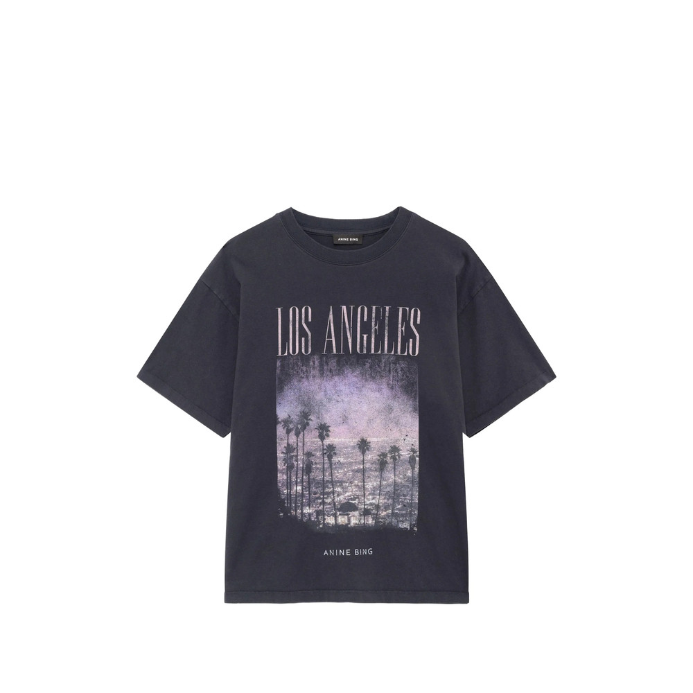 Anine Bing Cade Tee Los Angeles - Washed Black