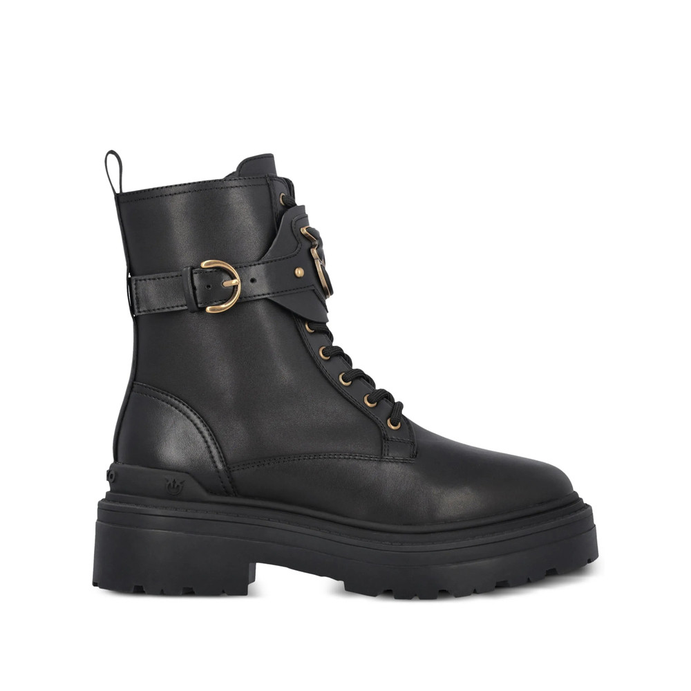 Pinko Mia Leather Combat Boots