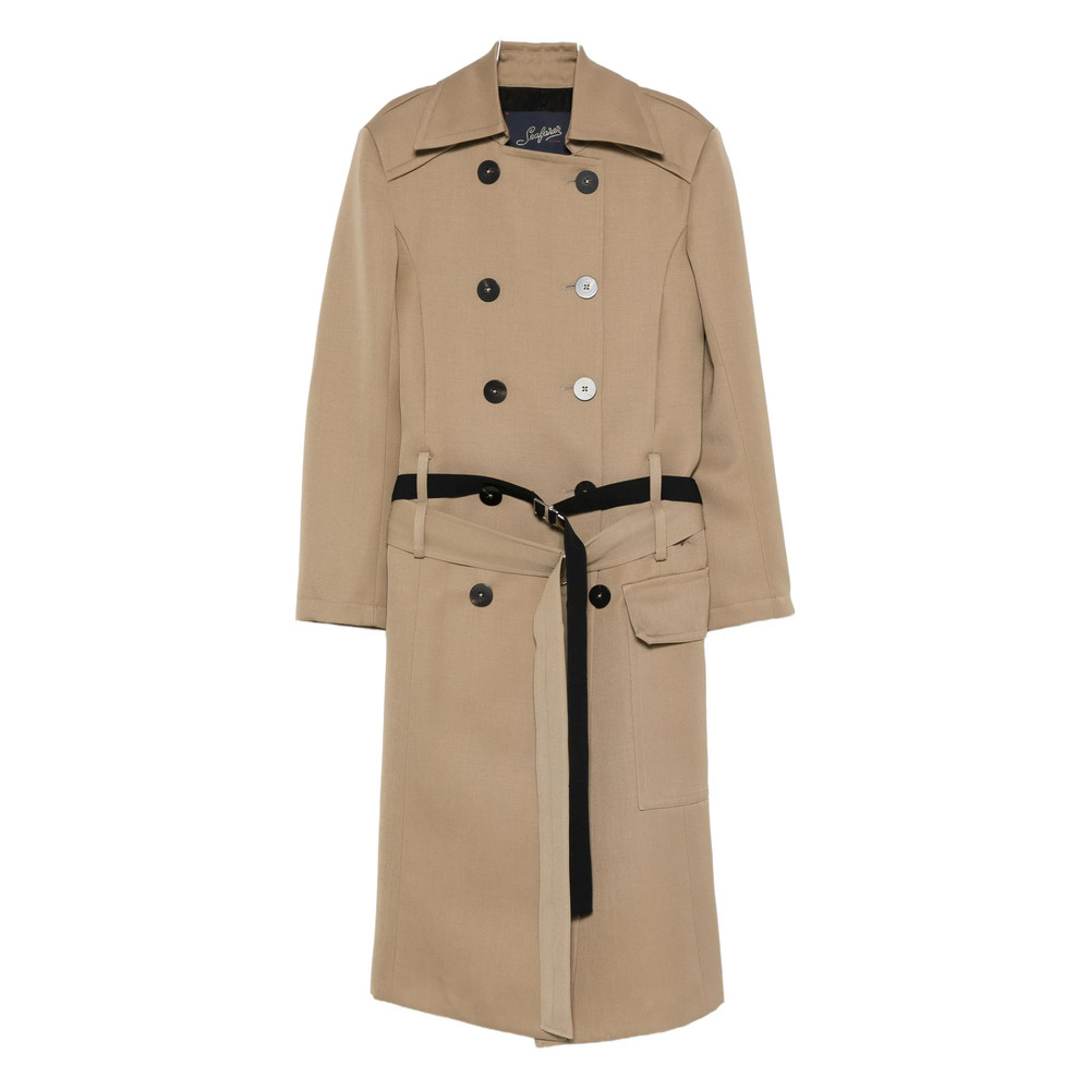 Seafarer Double-breasted Belted Coat