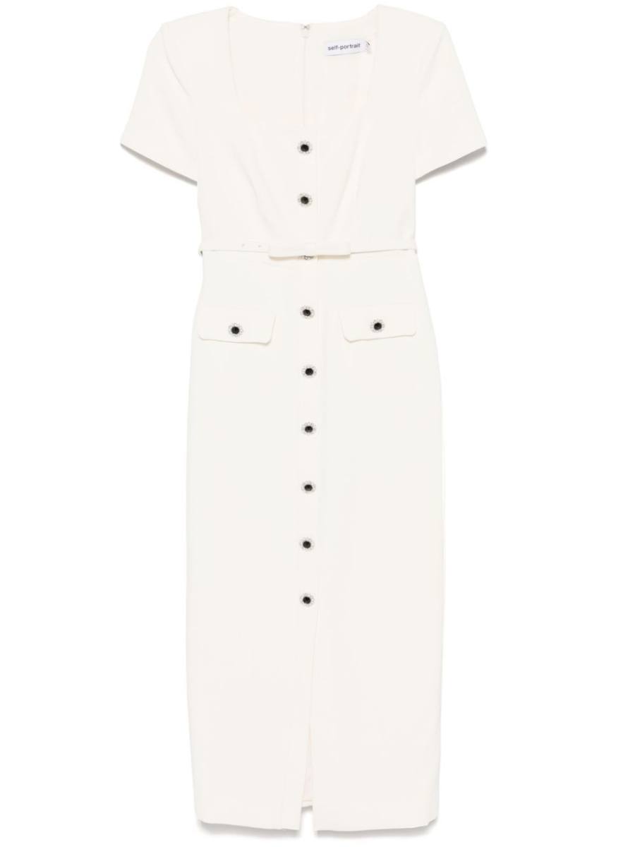 crepe midi dress