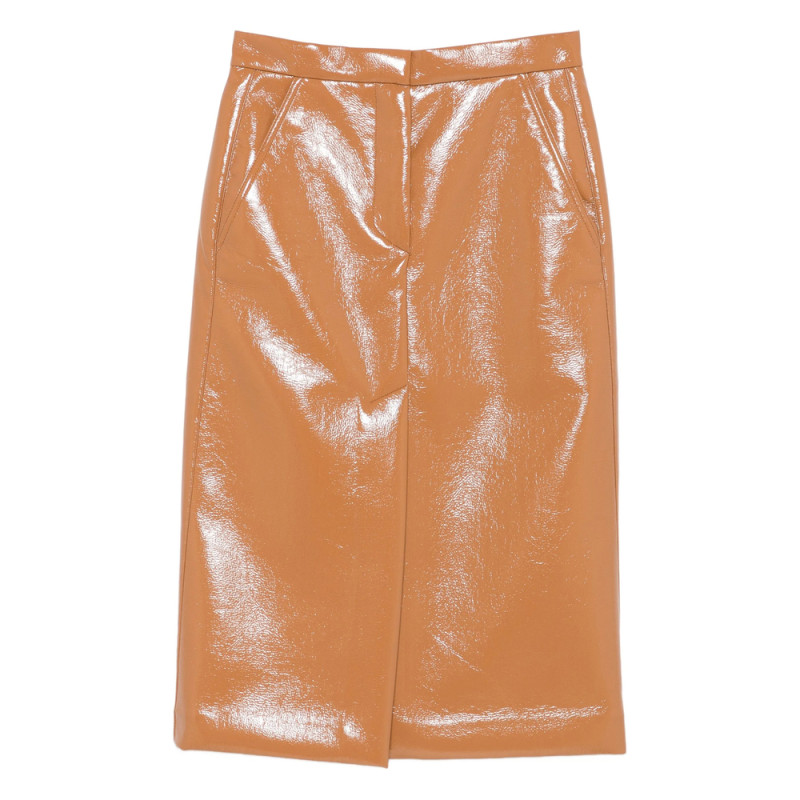 Tela Leather Pencil Skirt
