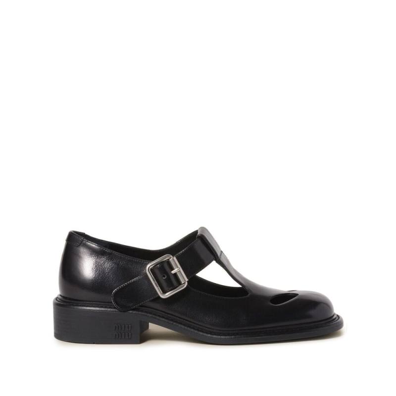 Miu Miu 30mm Leather T-bar Shoes