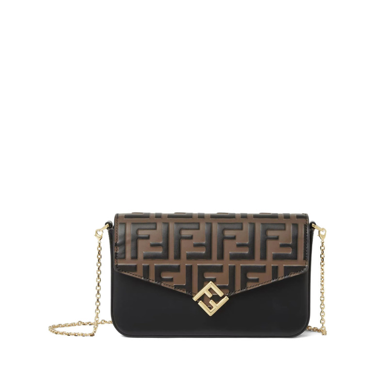 Fendi FF-embossed Flap Wallet-on-chain
