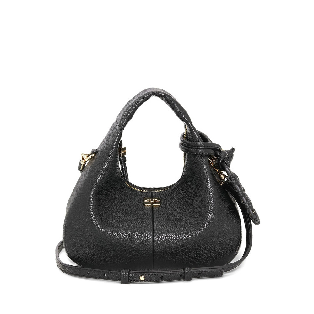 Ganni Mini Textured Leather Tote Bag