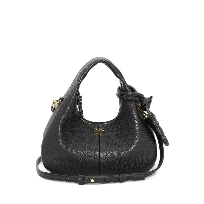 Ganni Mini Textured Leather Tote Bag